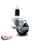 Service Caster 3'' Black Poly Swivel 1-1/2'' Expanding Stem Caster with Brake SCC-EX20S314-PPUB-BLK-TLB-112 - alternate 4